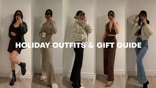 Holiday Gift Guide 2021 holiday outfits loungewear party dresses tryon haul [upl. by Piane]