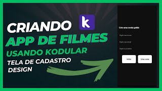 Criando App de Filmes  Tela de Cadastro  Design [upl. by Afra]