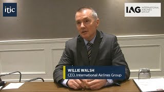 Willie Walsh CEO of IAG talks to ITIC about aviation Irish tourism and Brexit [upl. by Leahcimluap256]