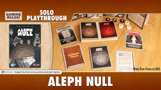 Aleph Null  Solo Playthrough [upl. by Ihteerp]