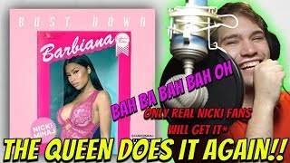 NICKI MINAJ quotBust Down Barbianaquot OFFICIAL AUDIO REACTION BAH BA BAH BAH OH [upl. by Delphinia]