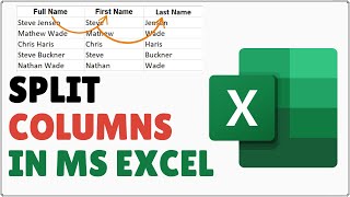 How to Split Columns in Excel  Separate Names in Excel [upl. by Lorolla]