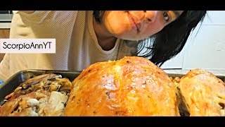 ASMR Eating Whole Broiled Chicken Crock Pot [upl. by Elok]