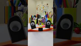 cute frog 🐸 using paper sheet and bottle capkids activity craft video amazingcraft diy shorts [upl. by Salzhauer]