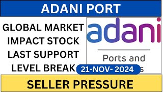 ADANI PORT SHARE SELLER PRESSURE  ADANI PORT SHARE LATEST NEWS TODAY [upl. by Aretak]