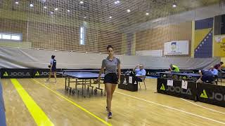 Marya Yovkova BULGARIA  Toliou Aikaterini GREECE Balkan Table Tennis Championship [upl. by Nicolle]