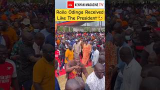 How Raila Odinga arrived at Gov Gladys Wanga thanksgiving in Homa Bay County [upl. by Hyrup]