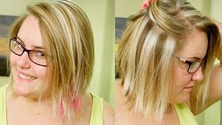 How to Slice Highlights Chunky Blond Weave Tutorial [upl. by Wilda]