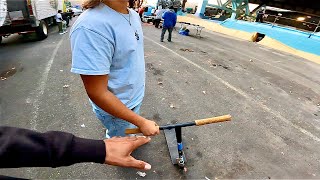 Confronting the Only Scooter Rider at SKATERS ONLY Skatepark Portland Day 1 [upl. by Hailed]