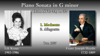 Haydn Piano Sonata XVI44 L32 Kraus 1957 ハイドン ピアノ・ソナタ第44番 クラウス [upl. by Aimet783]