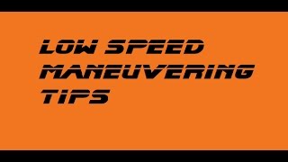 LowSpeed Motorcycle Maneuvering Tips [upl. by Ongineb769]