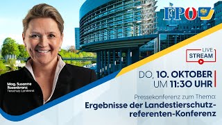 Pressekonferenz zum Thema Ergebnisse der LandestierschutzReferentenKonferenz [upl. by Selda]