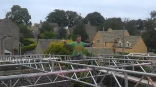 Beam work on a temporary roof [upl. by Rainie187]