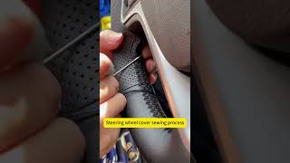 Steering wheel cover sewing processautomobile steeringwheelcover steering diy carparts oem [upl. by Eadwina306]