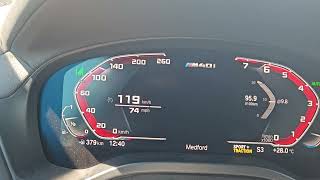 BMW X3 lCI M40i 2022 acceleration with Launch Control [upl. by Anelhtac668]