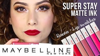 Reseña  Lip Swatches MAYBELLINE SUPER STAY MATTE INK [upl. by Alyse729]