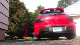 Fully Bolted Mazdaspeed 3 Straight Piped Exhaust Clip with 2 Step [upl. by Krysta]