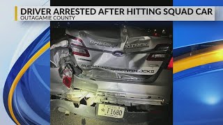 Driver arrested for 3rd OWI offense after crashing into an Outagamie County patrol car [upl. by Gusta366]