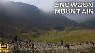 On the Way to Top of Snowdon Mountain in National Park of Wales Snowdonia Drone Shots Are Amazing [upl. by Bishop765]