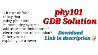 phy101 GDB Solution 2024  Phy101 GDB solution spring 2024  phy gdb [upl. by Bartholomeus]