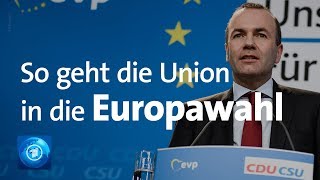 Europawahl So sieht das Programm von CDU und CSU aus [upl. by Giule]