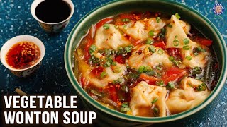 Vegetable Wonton Soup  How To Make Vegetable Wonton Soup  Monsoon Special Recipe  Rajshri Food [upl. by Sutniuq454]