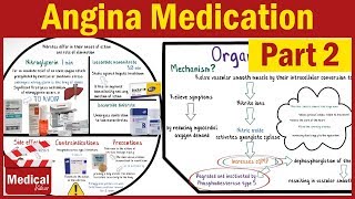 Pharmacology CVS 18 Angina Medications  Nitroglycerin for Angina  Ranolazine [upl. by Shutz944]