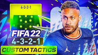 THE BEST FORMATION IN FIFA 22 🥇 4321 CUSTOM TACTICS  FIFA 22 Ultimate Team [upl. by Amlez]