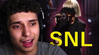 Sia  Chandelier Live on SNL REACTION [upl. by Graehl971]