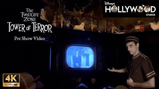 Tower of Terror Pre show video show 4K [upl. by Ailedamla]