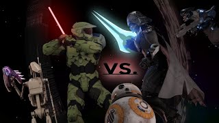 Darth Vader vs Master Chief DEATHMATCH [upl. by Annyl]