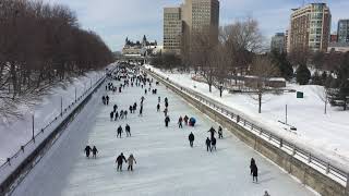 Skaters on the Rideau Canal Skateway Sunday February 17 [upl. by Arlena]