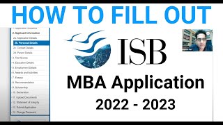 How to Fill the ISB MBA Application Form  ISB Application Walkthrough and Admission Tips [upl. by Ostap]