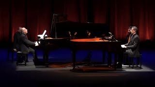 Astor Piazzolla Tangata played by Piano Duo Antithesis Petros Moschos and Dimitris Karydis [upl. by Nunnery540]