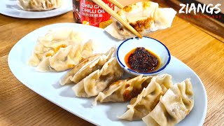 Ziangs EASY GYOZA  Chicken ginger and Chinese mushroom Gyoza recipe Chinese Jaiozi Dumplings [upl. by Sucrad879]