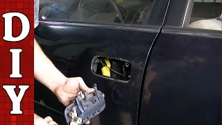 How to Remove and Replace a Broken Exterior Door Handle  Toyota Camry [upl. by Halvaard690]