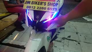 LAMPU ALIS 2 MODE DI MOTOR YAMAHA MX NEW [upl. by Aihtennek955]