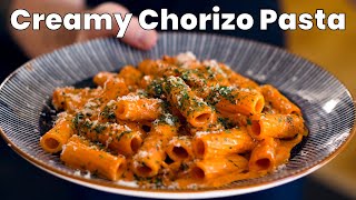 How To Make Creamy Chorizo Pasta  Quick amp Easy Dinner Recipe [upl. by Otreblanauj]