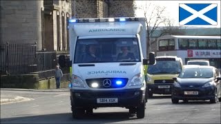 Ambulance responding with siren and lights in Glasgow Scotland [upl. by Dowling583]