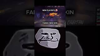 FAMAS NEW SKIN VS OLD FAMAS SKIN COMMENT NOW freefirelover subscribetomychannel garena [upl. by Aihsenad]