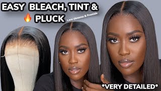 UpdatedHOW TO BLEACH KNOTS TINT AND PLUCK LACE FRONT WIGSLACE CLOSURES FOR BEGINNERS FT MSCOCO [upl. by Dahlstrom]