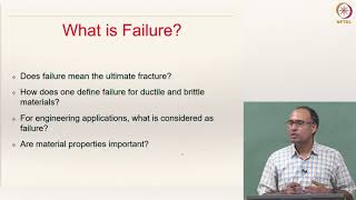 Lecture 16  Static Failure Theories Introduction Definition of Failure [upl. by Salema857]