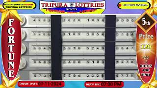 Tripura Fortune Lottery Live Evening draw On 07112024 At 0700 PM Live From Agartala [upl. by Adekam]