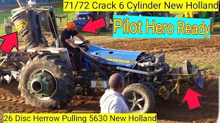 7172 Crack 6 Cylinder Tractor 5630 New Holland Pulling Herrow Pind Skohpur SBS Punjab [upl. by Atteiram]