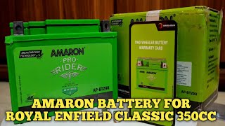 Amaron Sealed Battery ll APBTZ9R For ROYAL ENFIELD CLASSIC 350CC BS lll DIY [upl. by Nwahsd]