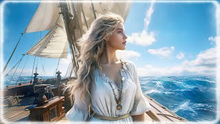 Calming Sailing Music Of The Blue Ocean  Relaxing Music Female With Angelic Voice [upl. by Rein]