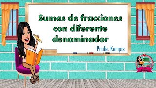 RESTA DE FRACCIONES CON DIFERENTE DENOMINADOR [upl. by Viole]