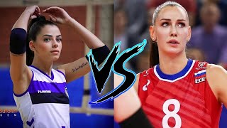 Nataliya goncharova🇷🇺 vs keyla alves🇧🇷 Who is more beautiful Nataliya goncharova volleyball [upl. by Yroffej]