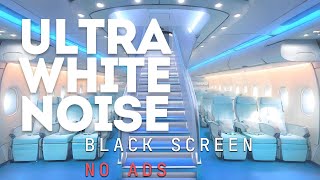 Airplane Noise no ads SleepStudyFocus Fly First Class On Airbus A380 BLACK SCREEN White Noise [upl. by Ardith]