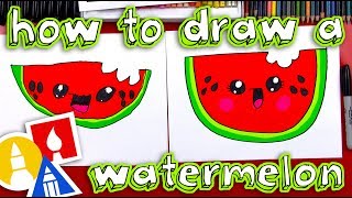 How To Draw A Cartoon Watermelon [upl. by Voltmer991]